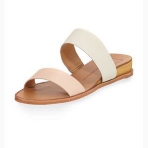 {Dolce Vita} Double Strap Women's Sandals in Cream and Tan